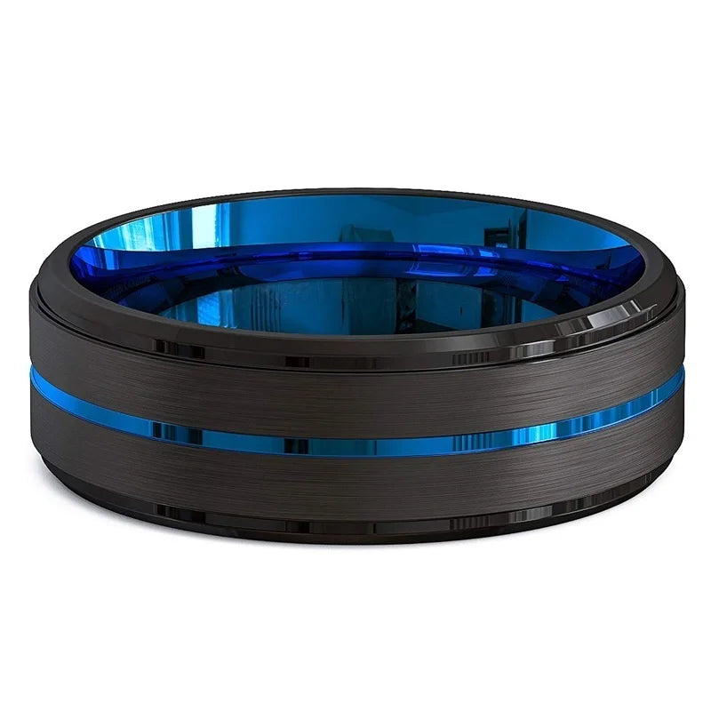 Blue Stainless Steal Ring