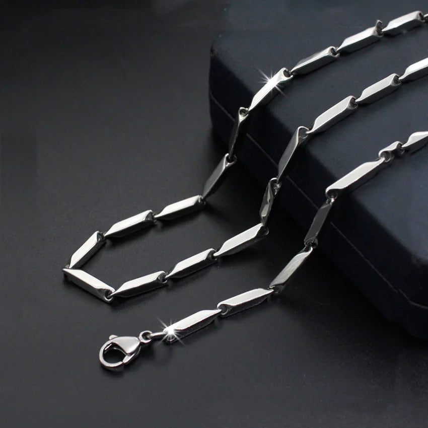 Titanium Steel Melon Chain Necklace