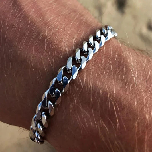 Stainless Steal Cuban Chain Bracelet for Men