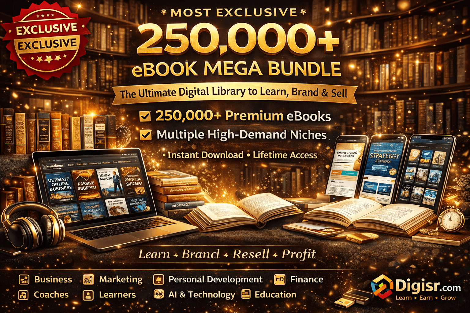 Most Exclusive 250,000+ eBook Mega Bundle