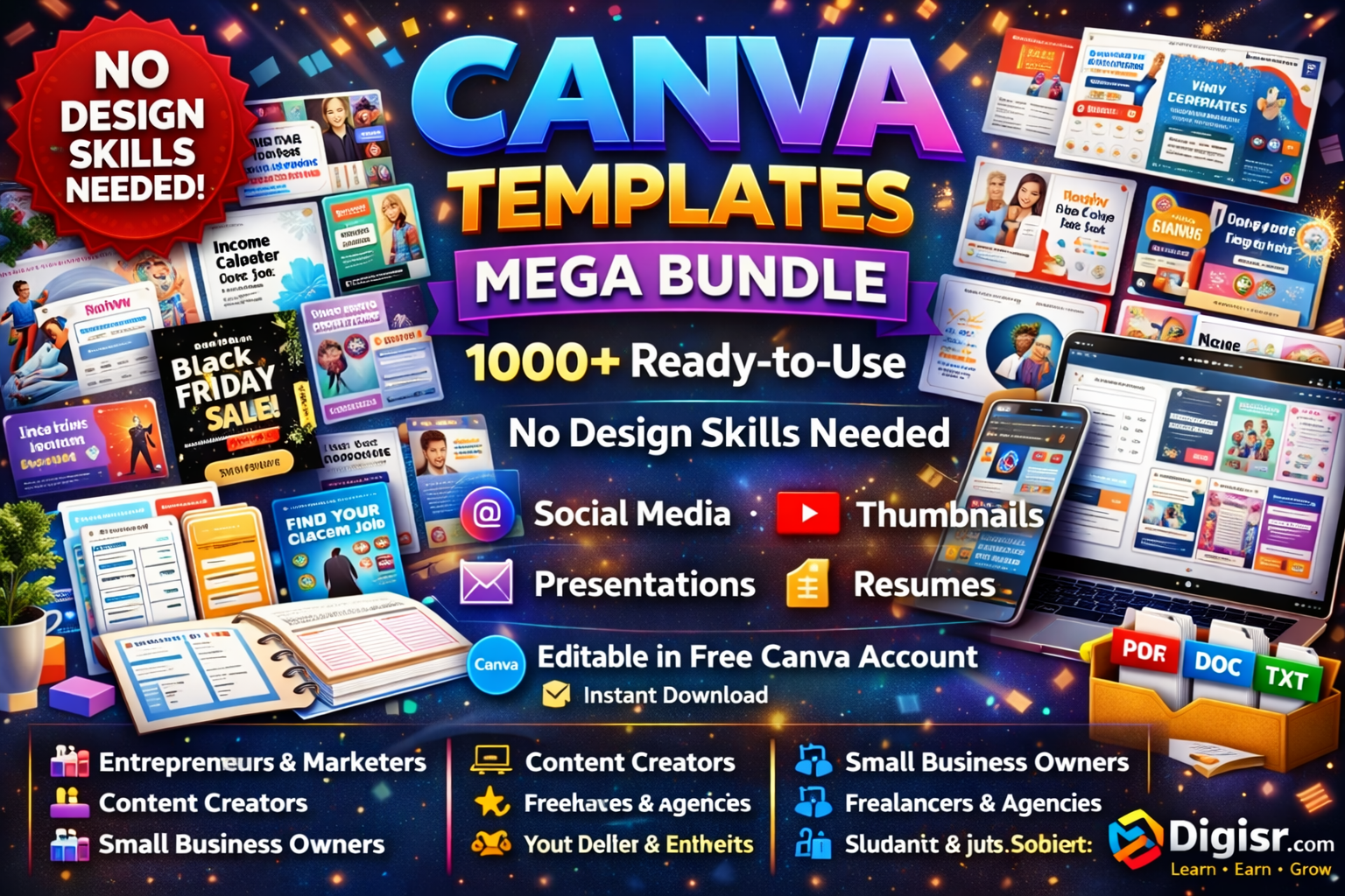 🎨 Canva Templates Mega Bundle Create Stunning Designs